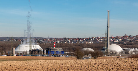 Kernkraftwerk Neckarwestheim bei Stuttgart, Deutschland © mitifoto