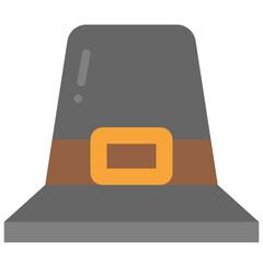 pilgrim hat flat icon