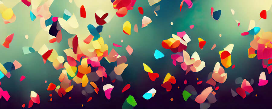 Party Confetti As Abstract Wallpaper Background Illustration