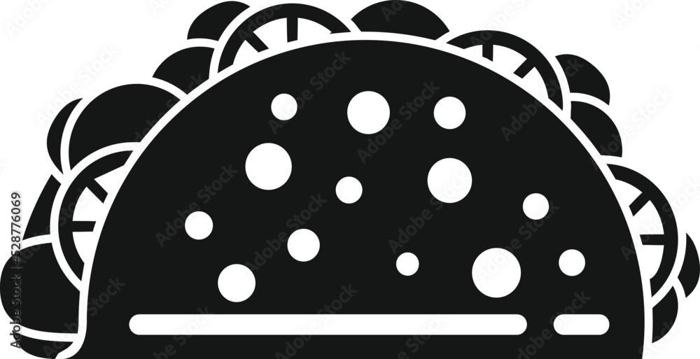 Sticker Mexico taco icon simple vector. Tortilla food. Tacos beef