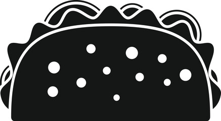 Mexican taco icon simple vector. Tortilla food. Tacos menu