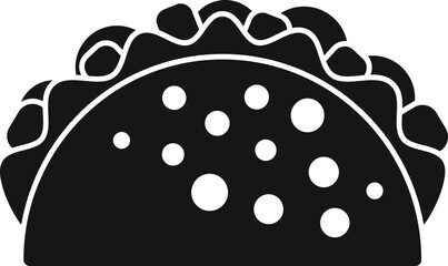 Tortilla icon simple vector. Mexico food. Tacos beef