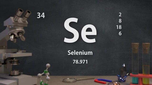 Element 34 Se Selenium of the Periodic Table Infographic