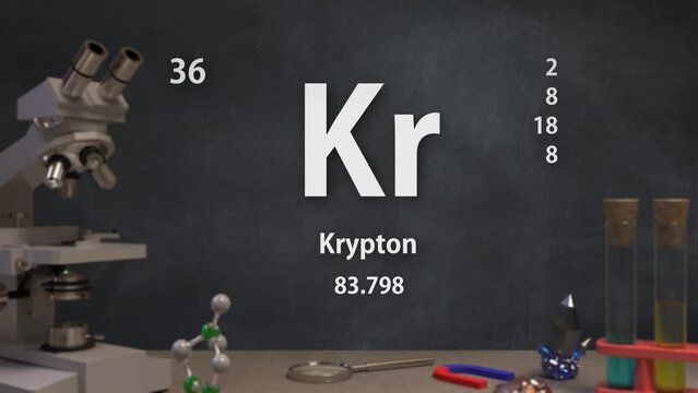 Element 36 Kr Krypton of the Periodic Table Infographic