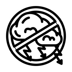 ban negativity business ethics line icon vector. ban negativity business ethics sign. isolated contour symbol black illustration