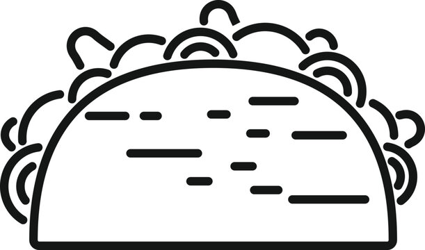 recommend clip art: Cactus taco icon outline vector. Mexican food. Tacos beef