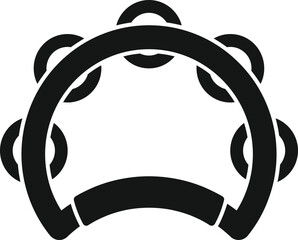 Leather tambourine icon simple vector. Music drum. Musical play