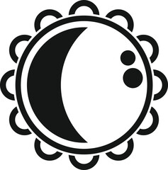 Play tambourine icon simple vector. Music samba. Musical instrument