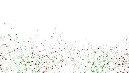 Naklejka premium Semi-transparent isolated red green and white dot splatter overlay