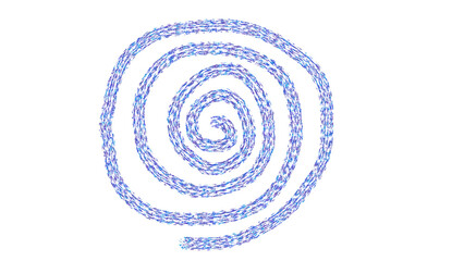 Isolated purple blue abstract swirl semi-transparent overlay