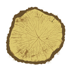 Saw a tree. Vector illustration