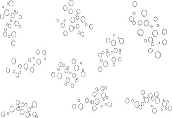 Hand drawn circle bubbles. Abstract vector background. Bubble template.