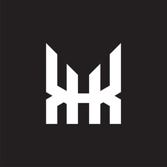 KH HK Letter log vector image