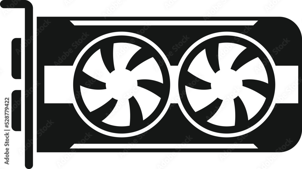 Aufkleber gpu graphic card icon simple vector. computer pc. video cpu