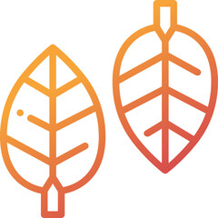 leaf gradient line icon