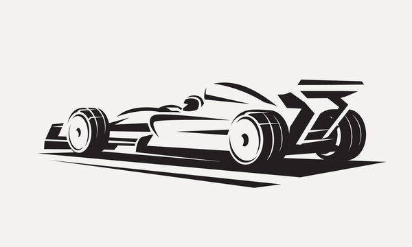 Premium AI Image  Sketch of a racing car on a white background 3d