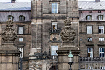 Christiansborg Palace in Copenhagen. Danish Parliament Folketinget.