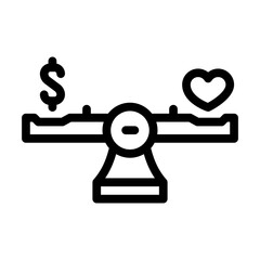 moral business ethics line icon vector. moral business ethics sign. isolated contour symbol black illustration