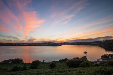 Kinsale Harbor at sunset