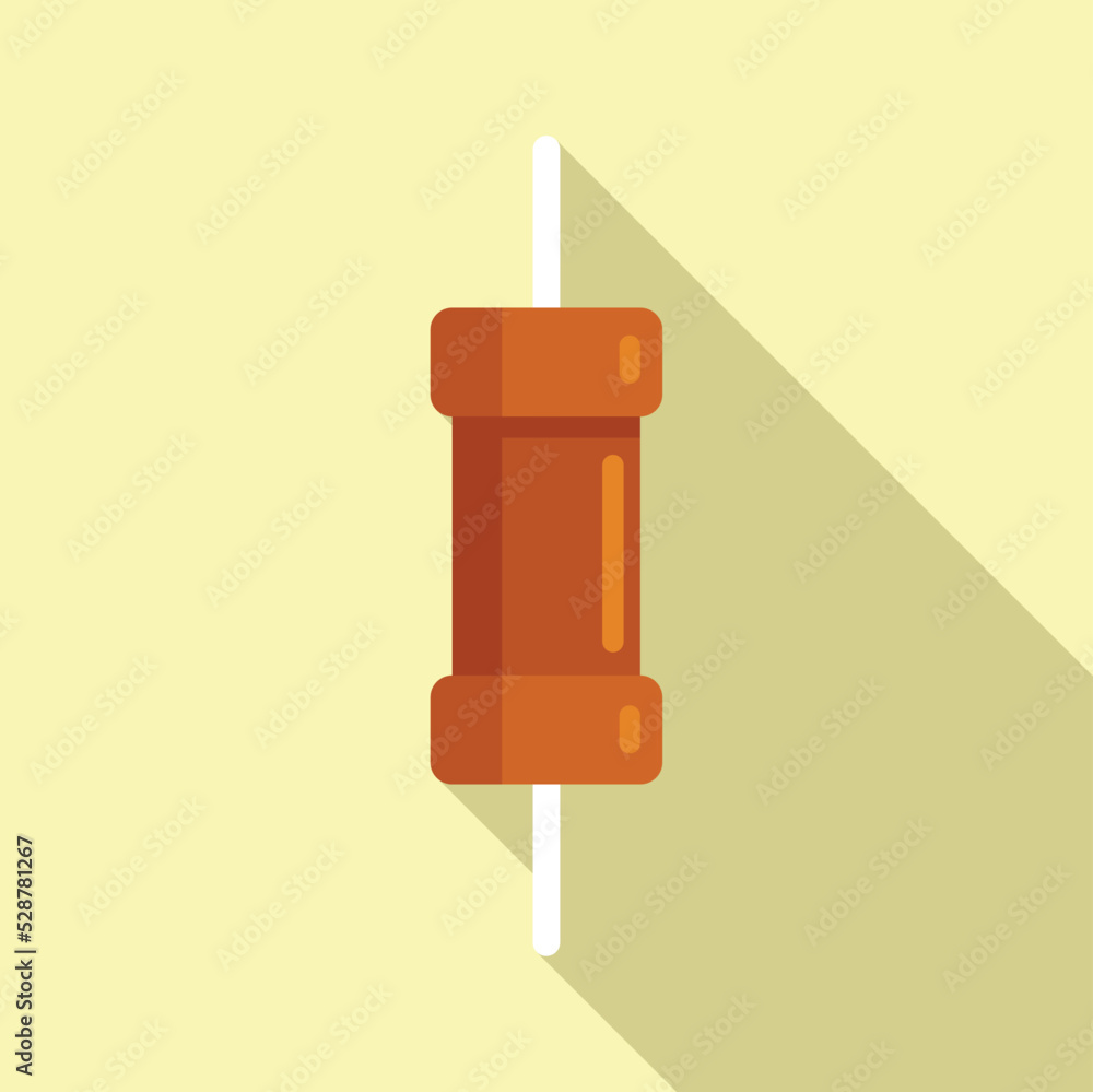 Aufkleber microchip resistor icon flat vector. electric circuit. central computer