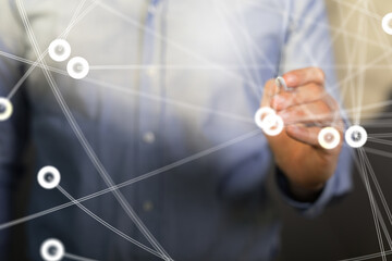 conference Digital Network and data concept 3d