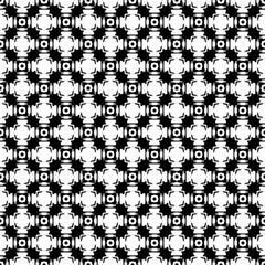 Black and white seamless pattern texture. Greyscale ornamental graphic design. Mosaic ornaments. Pattern template. Vector illustration. EPS10.