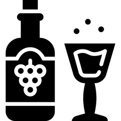 wine solid icon