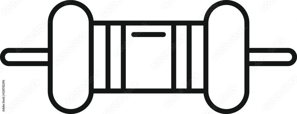 Poster resistor component icon outline vector. electrical circuit. energy board