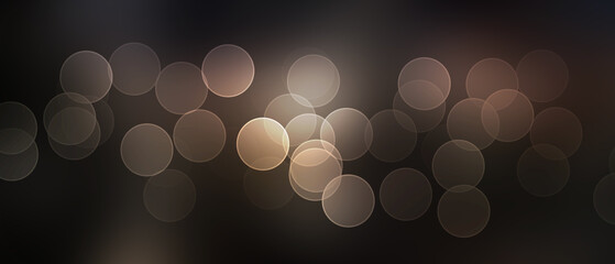 Bokeh lights in the dark abstract wallpaper background