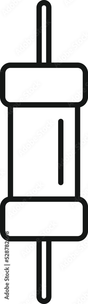 Poster microchip resistor icon outline vector. electric circuit. central computer