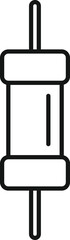 Microchip resistor icon outline vector. Electric circuit. Central computer