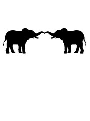 Verliebtes Paar 2 Elefanten 