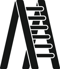 Step ladder icon simple vector. Metal up. Safety staircase