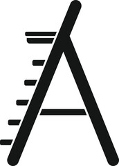 Staircase icon simple vector. Step ladder. Wooden metal