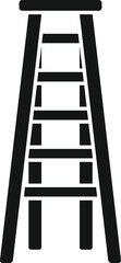 Wood ladder icon simple vector. Construction stair. Safety stand
