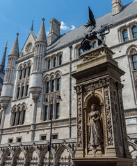 The City of London Temple Bar Monument Griffin and Queen Victoria