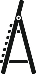 Wooden ladder icon simple vector. Wood construction. Metal stair