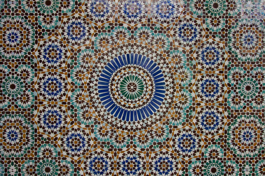 Islamic - Middle East - Shape - mosaic in mosque in Paris