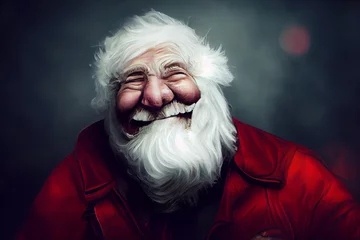Foto op Canvas Smiling Santa Claus with white beard  © eyetronic