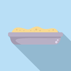 Mashed potatoes icon flat vector. Potato food. Dish butter