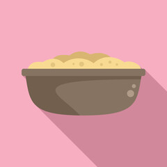 Potato icon flat vector. Mash food. Dish butter