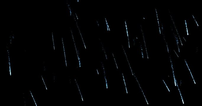 rain, raindrops water drops fly falling on a black background, blending mode for motion designer, imitation of natural precipitation 4k