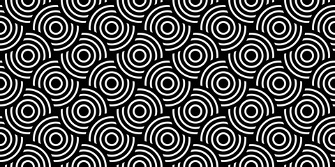 Vector seamless pattern with concentric circles. Geometric abstract background.