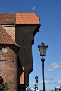 Das Krantor an der Mottlau in Danzig