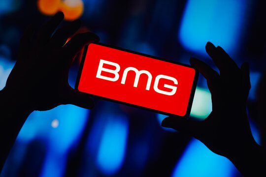 September 6, 2022, Brazil. In this photo illustration, the BMG Rights Management GmbH logo is displayed on a smartphone screen.