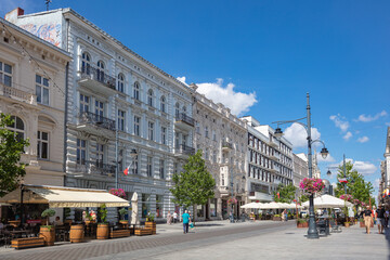 Piotrkowska street in Ł&oacute;dź, Poland