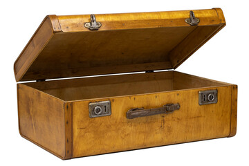 Old chest box isolated on white background