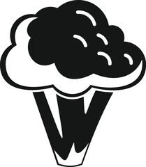 Fresh brocoli icon simple vector. Cabbage vegetable. Plant salad