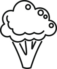 Broccoli icon outline vector. Vegetable cabbage. Vegetable food
