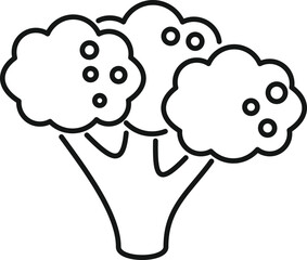 Broccoli cabbage icon outline vector. Brocoli food. Vegetable plant